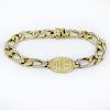 Vintage 18 Karat Yellow Gold ID Bracelet accented with Small round Brilliant Cut Diamonds