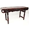 Antique Chinese Hand Carved Rosewood Altar Console Table.