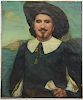 19th C. Oil on Canvas Portrait of a Musketeer.