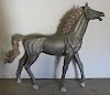 Vintage Life Size Bronze Sculpture of a Horse.