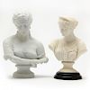 Two Continental Classical Style Busts of Women