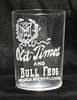1910 Monarch Old Timers and Bull Frog Beers 3½ Inch Etched Drinking Glass, Chicago, Illinois