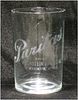 1905 Puritas Beer 3½ inch Etched Drinking Glass, Keokuk, Iowa