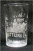 1910 Fredericksburg Lager Beer 4¾ Inch Etched Drinking Glass, San Jose, California