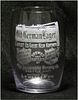 1910 Old German Lager Beer 3½ Inch Etched Drinking Glass, Santa Cruz, California