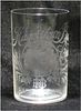 1899 Hagerstown Beers 3½ Inch Etched Drinking Glass, Hagerstown, Maryland