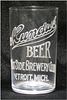 1910 Mundus Beer 4 Inch Etched Drinking Glass, Detroit, Michigan
