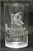 1900 Rochester Brewing Co. 4 Inch Etched Drinking Glass, New York, New York