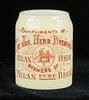 1903 Jos. Herb Pure Beer Mini Mug Match holder Milan, Ohio