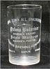 1898 DuBois Budweiser Beer 3¾ Inch Etched Drinking Glass, Dubois, Pennsylvania
