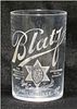 1900 Blatz Beers 3¾ Inch Etched Drinking Glass, Milwaukee, Wisconsin