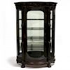 Late Victorian Carved Bowfront China Cabinet