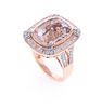 Brilliant Morganite Diamond & 14k Rose Gold Ring