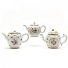 Three Antique Chinese Export Teapots