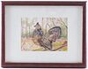 Hodges, Dave (1949 -) "Ruffed Grouse" Watercolor