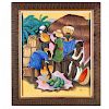 Haitian Painting of a Produce Market
