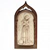 Carved Ivory Plaque of Joan of Arc