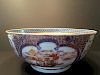 ANTIQUE Chinese Famille Rose Punch Bowl with Imperial army scenes, Ca 1750's. Qianlong period. 14" diameter wide