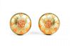 A Pair of Gold Earrings in the Style of Buccellati