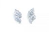 A Pair of Diamond Leaf Earrings, by Buccellati