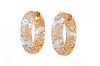 A Pair of Pink and White Diamond Earrings, by Sabbadini Gioielli