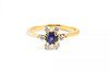 A Sapphire and Diamond Gold Ring, by Tiffany & Co.