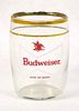 1957 Budweiser Beer 3¼ Inch Tall Barrel Glass Saint Louis, Missouri