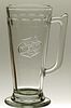 1958 Falstaff Beer 7 Inch Tall Embossed Drinking Glass Saint Louis, Missouri