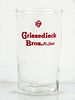 1940 Griesedieck Bros. Beer 4¼ Inch Tall Straight Sided ACL Drinking Glass Saint Louis, Missouri