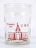 1950 Pagoda Inn Chinese Restaurant Ft. Wayne  Indiana 3¾ Inch Tall Straight Sided ACL Drinking Glass