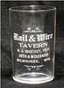 1945 Rail & Wire Tavern  Milwaukee  Wisconsin 3¾ Inch Tall Etched Drinking Glass New Orleans, Louisiana