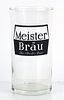 1947 Meister Bräu Beer 4¾ Inch Tall Straight Sided ACL Drinking Glass Chicago, Illinois