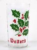1960 Walter's Beer 4¾ Inch Tall Straight Sided ACL Drinking Glass Eau Claire, Wisconsin