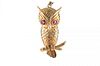 An Owl Pendant with Ruby Eyes