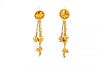 A Pair of Antique Yellow Gold Drop Earrings