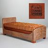 Important Jean Dunand "Bateau" bed, signed
