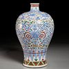 Large Chinese doucai porcelain meiping vase
