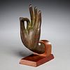 Antique Southeast Asian bronze Buddha hand