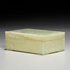 Nice Chinese carved jade box and cover