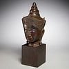 Large Ayuthaya bronze Buddha head