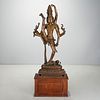 Monumental Indian bronze figure of Shiva