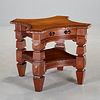 Unusual English Aesthetic carved oak side table