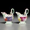 Rare pair Dr. Wall Worcester cream boats