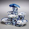 Derby blue and white shell centerpiece, 18th c.