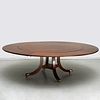 Huge English round-to-round extension dining table