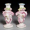 Pair Bow rococo vase-form candle sticks, 18th c.