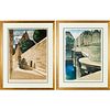 Man Ray, pair color lithographs, signed