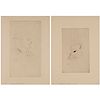 Henri de Toulouse-Lautrec, (2) drypoint etchings