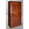 Unusual Louis Philippe tall collector's chest