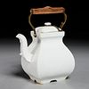 Meissen Marcolini white glaze teapot, 18th c.